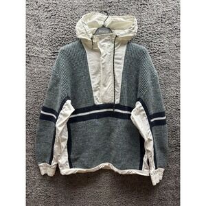 Diesel Black Label Knitted Half-Zip Drawstring Hooded Jacket‎ Mens Size L